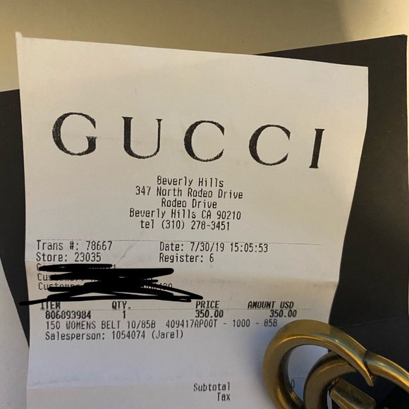 Authentic womens Gucci Belt